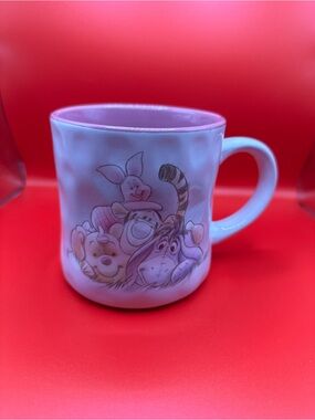Pink Winnie the Pooh Characters Ceramic Coffee Mug